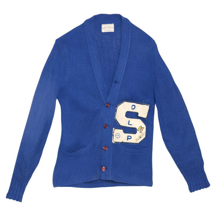 Vintage East-Tenn Blue Letter Patch Cardigan