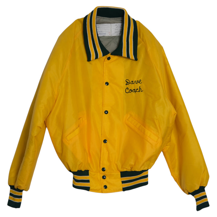 Vintage Yellow Nylon Varsity Jacket “Coach Dave”