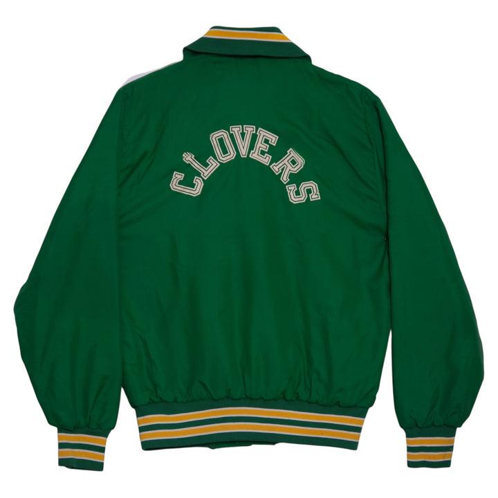 Vintage Green “Cloverdale” Varsity Nylon Snap Jacket