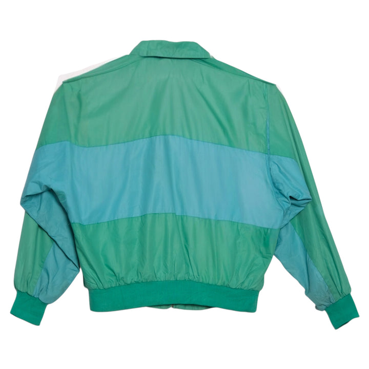Vintage Members Only Teal + Green Colorblock Zip Jacket