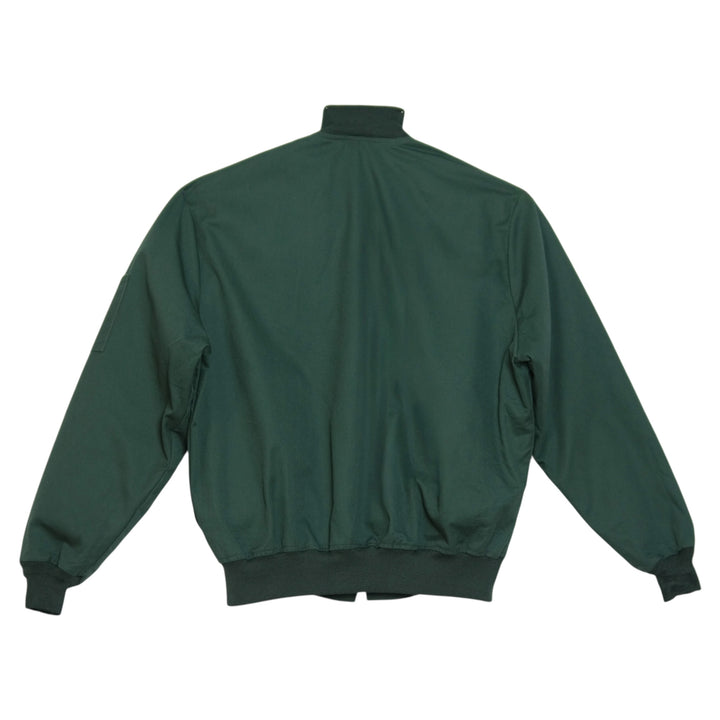 Vintage Forest Green Griffin Services Embroidered Bomber Jacket  Oversized Fit