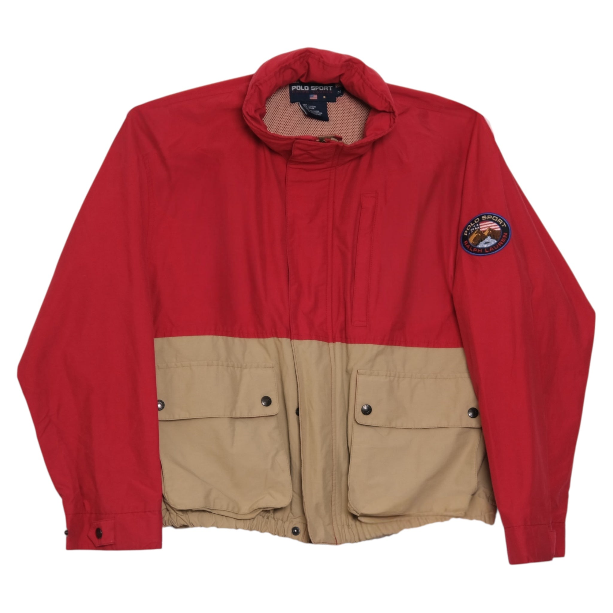 Vintage Polo Sport Ralph Lauren Red/Tan Utility Jacket