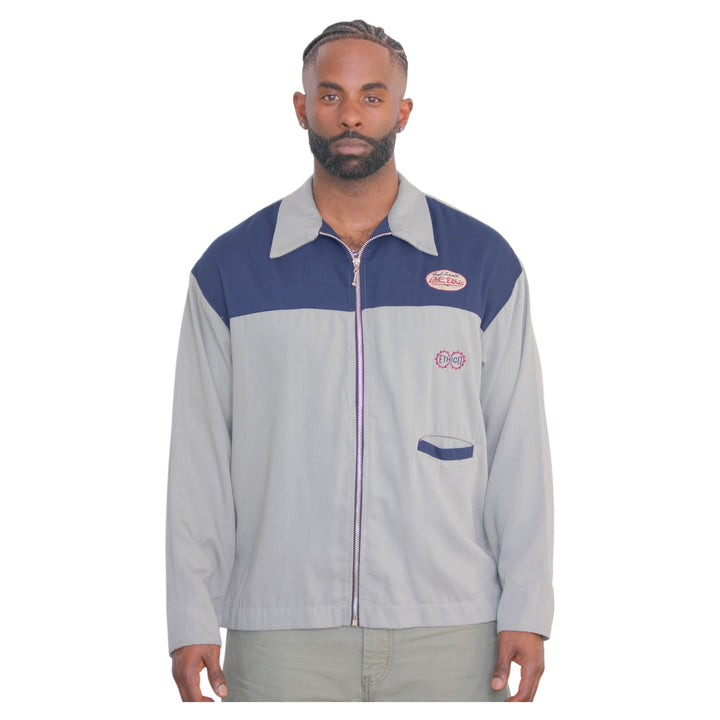 BC Ethic “After Workwear” Zip Work Jacket  Colorblock Grey/Navy