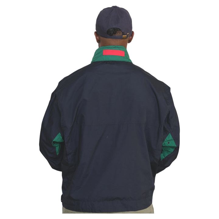Vintage Members Only Navy + Green Colorblock Jacket  XL