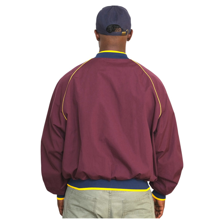 Vintage Maroon & Gold Piped Track Jacket