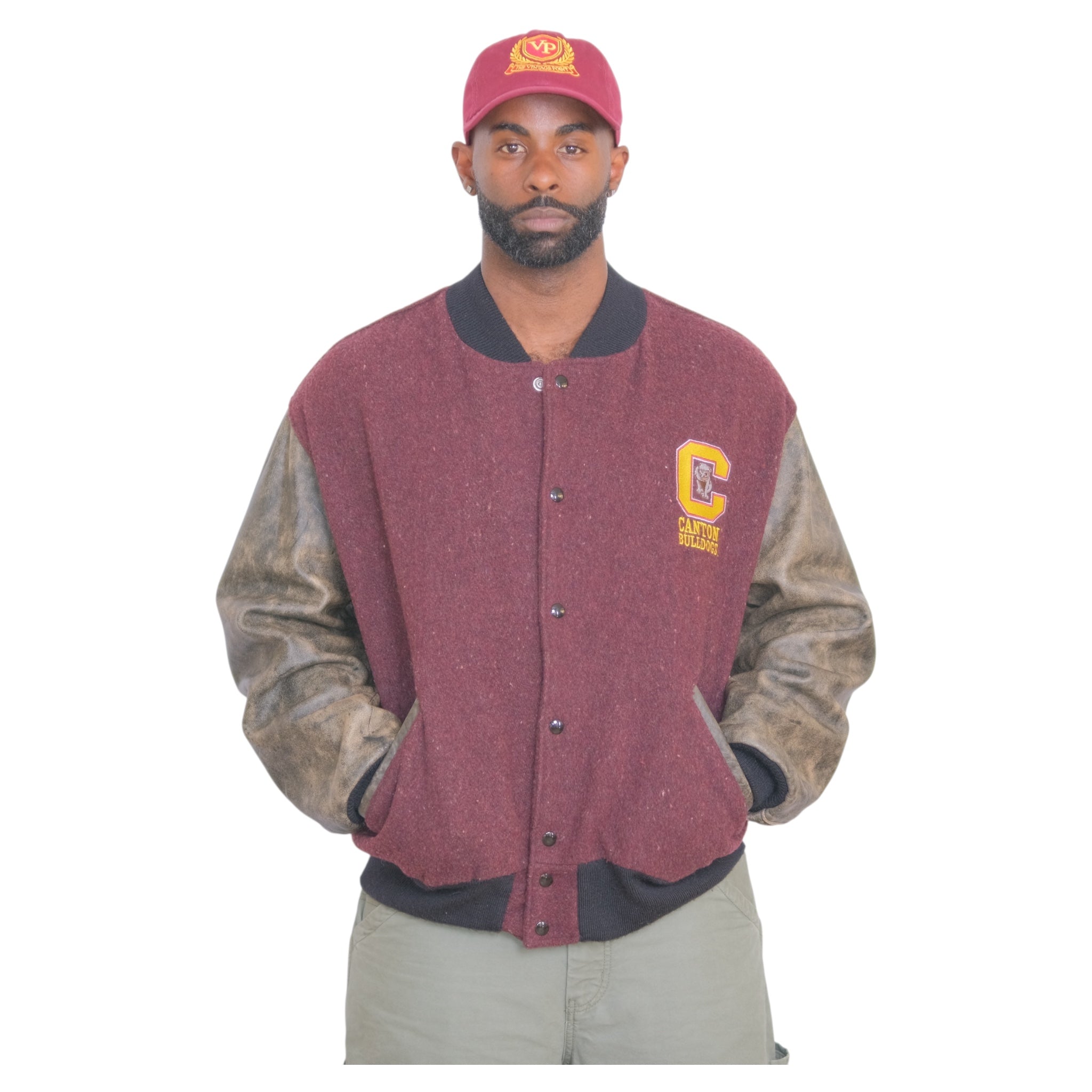 Vintage 1960's Canton Bulldogs Leather Jacket