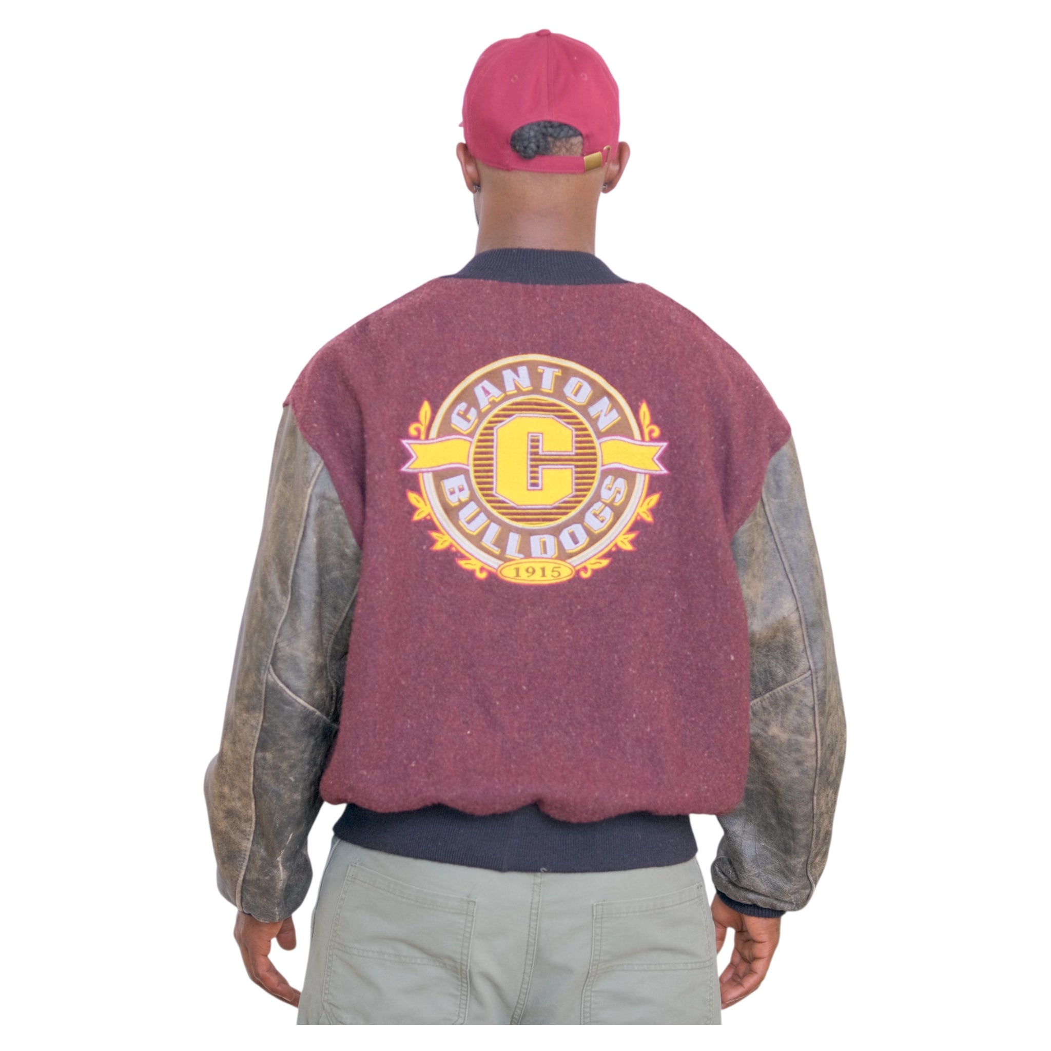 Vintage 1960's Canton Bulldogs Leather Jacket