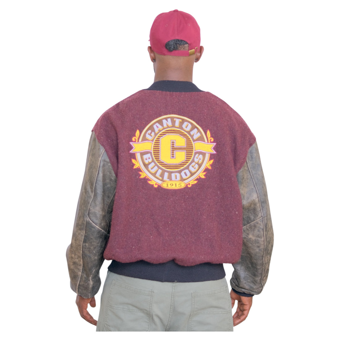 Vintage 1960's Canton Bulldogs Leather Jacket