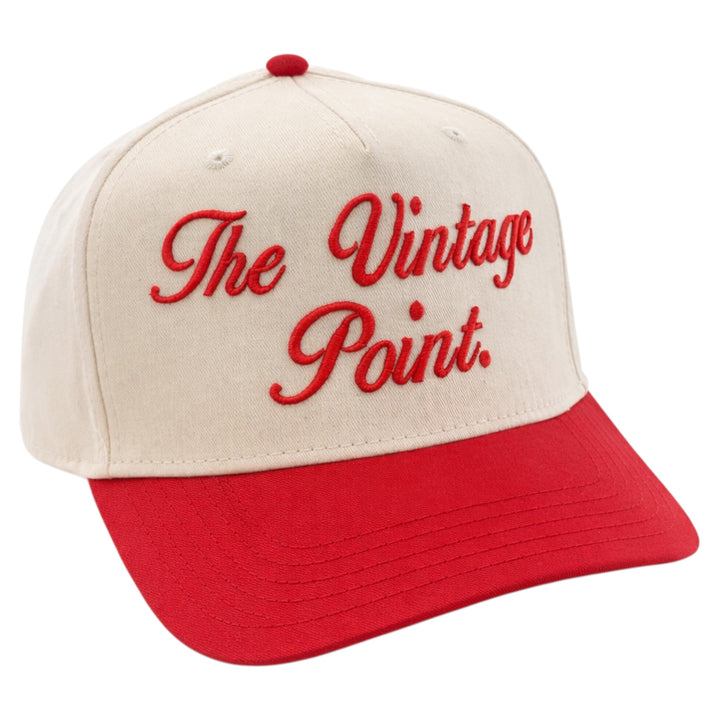 The Vintage Point Essential Hat | Crimson & Cream