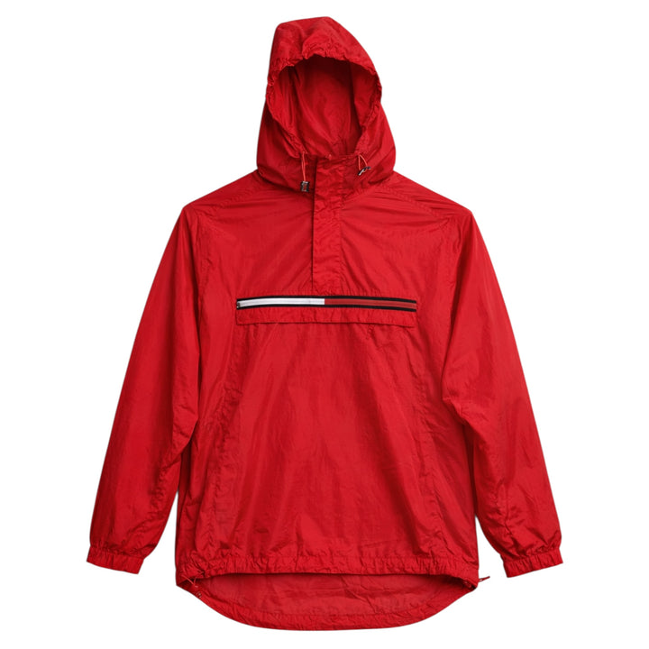 VINTAGE Tommy Jeans Red Pullover Windbreaker