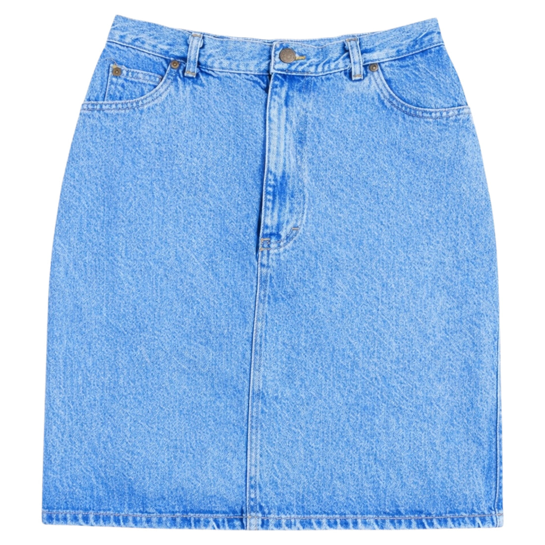 1990s Vintage Light-Wash Denim Mini Skirt