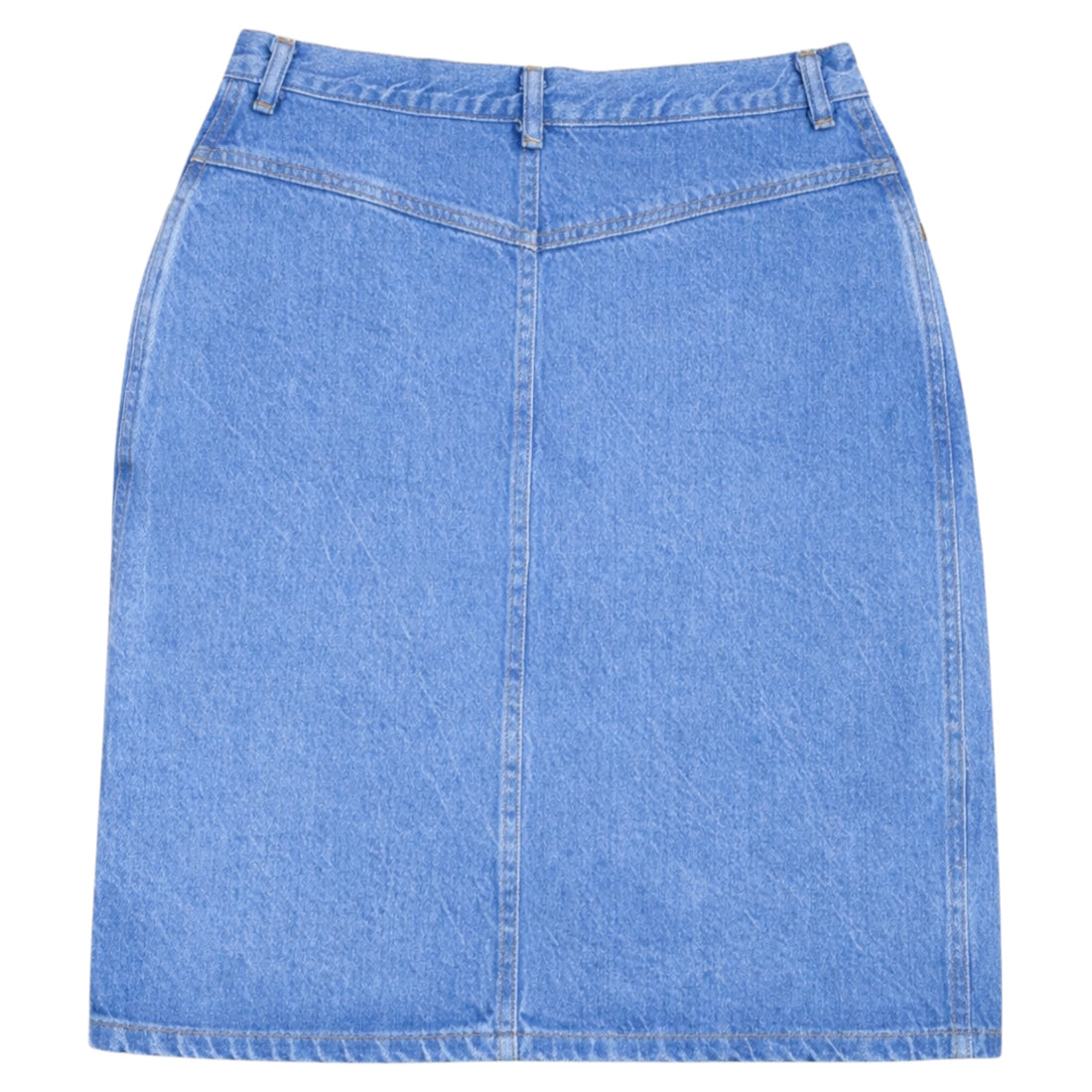 1990s Vintage Light-Wash Denim Mini Skirt