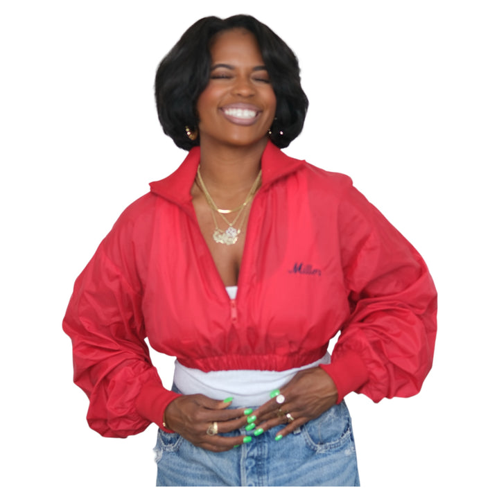 Vintage Upcycled Cherry + Black Ice Sport Jacket