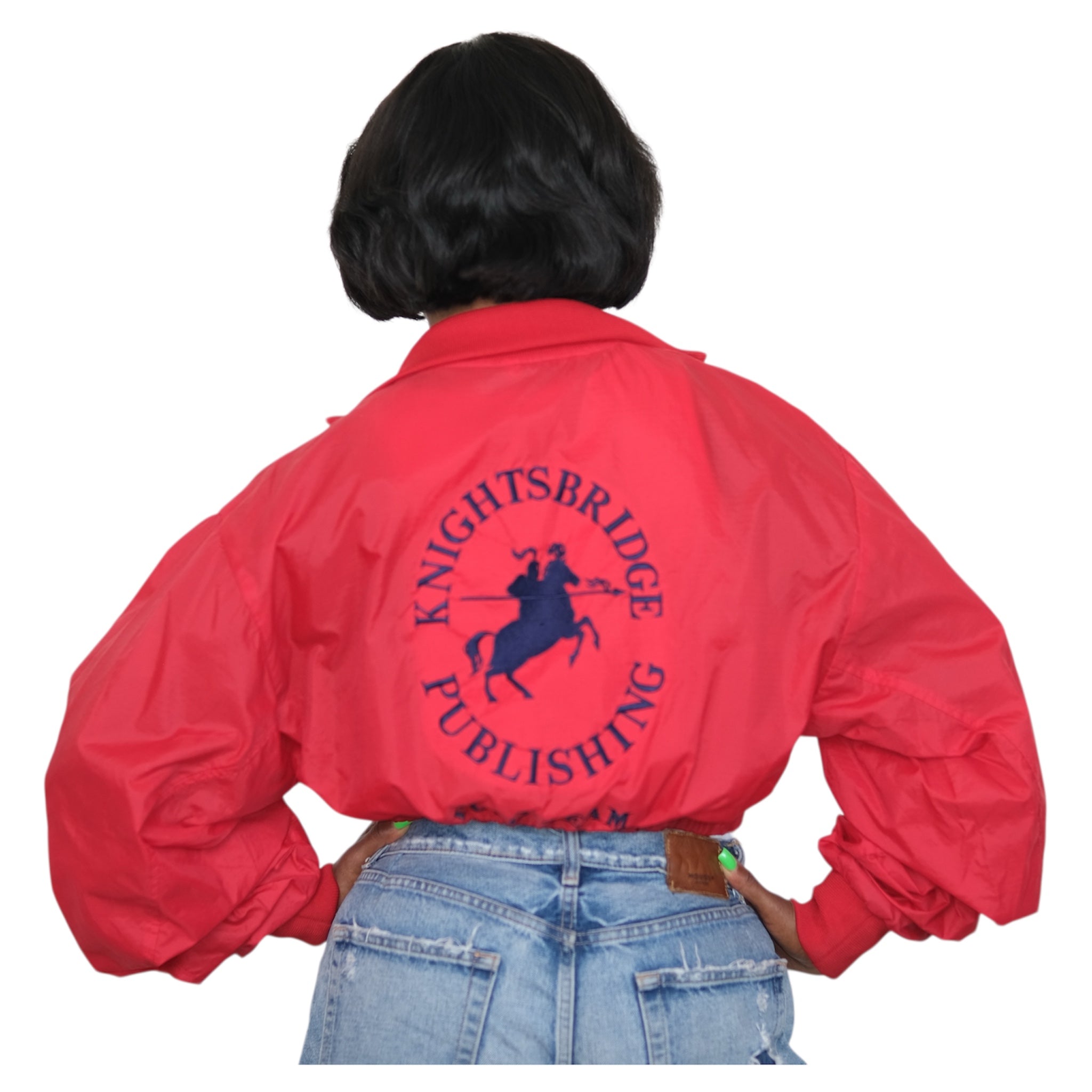 Vintage Upcycled Cherry + Black Ice Sport Jacket