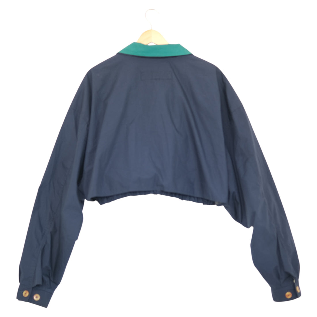 Vintage Midnight + Jade Upcycled Cropped Jacket