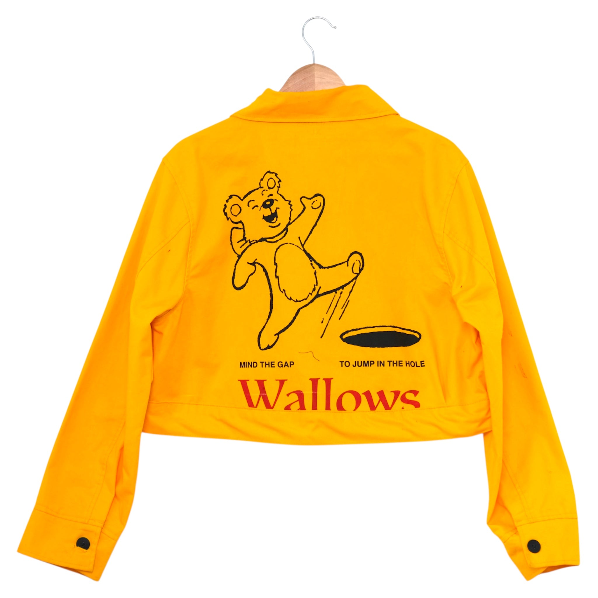 Vintage Marigold Wallows Cropped Upcycled Work Jacket
