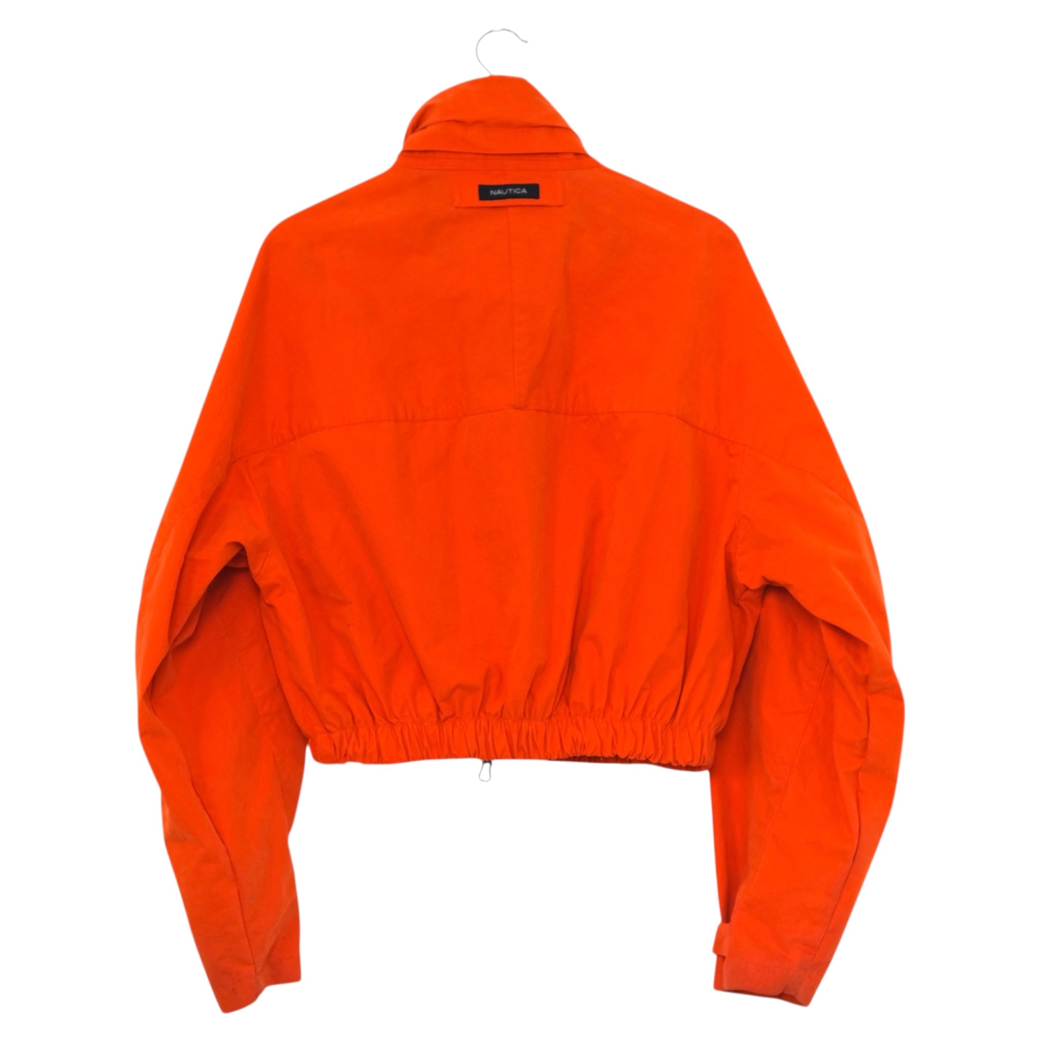 Vintage Blaze Orange + Stone Nautica Upcycled  Cropped Jacket