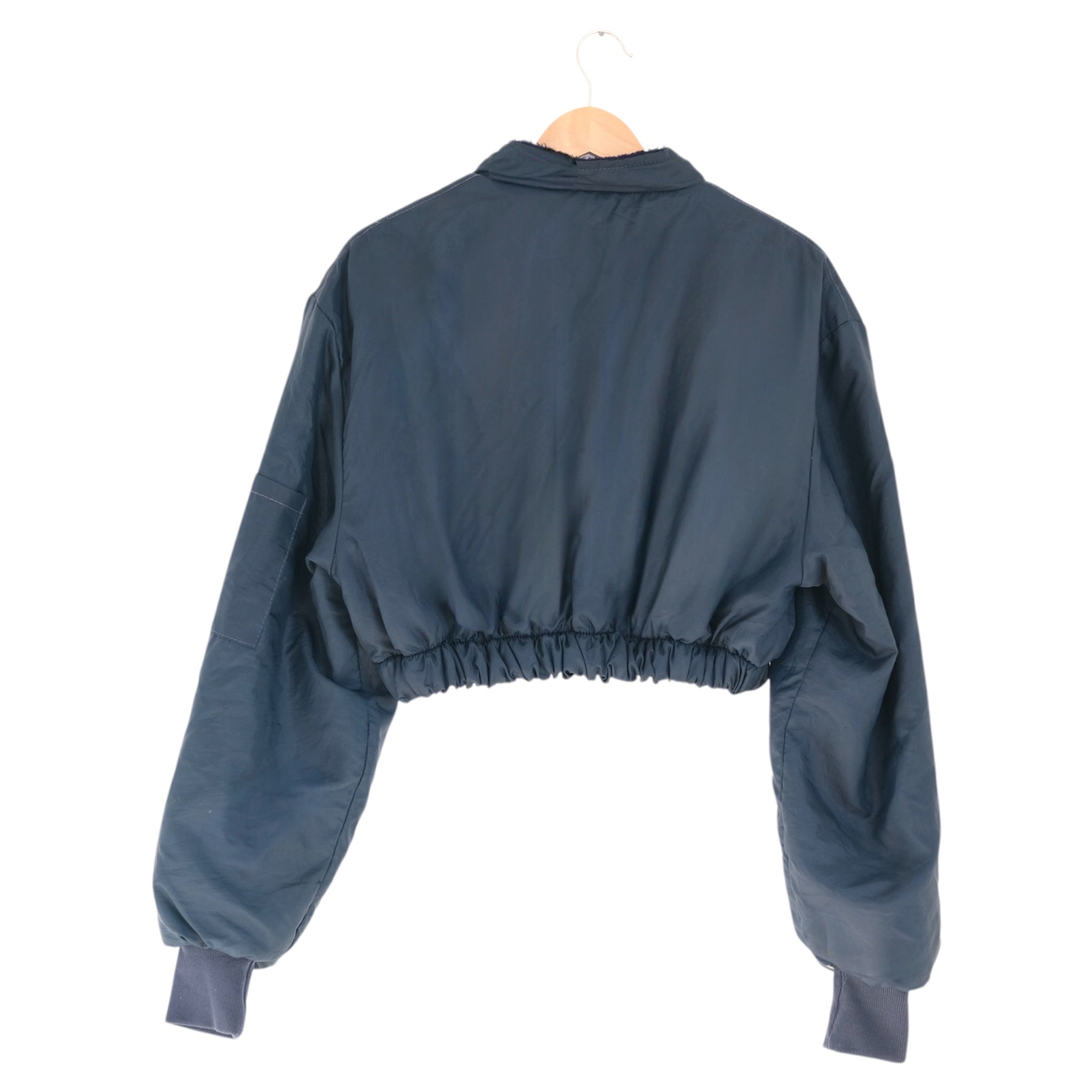 Vintage Midnight + Ivory + Crimson Grizzly Cropped Lined Jacket