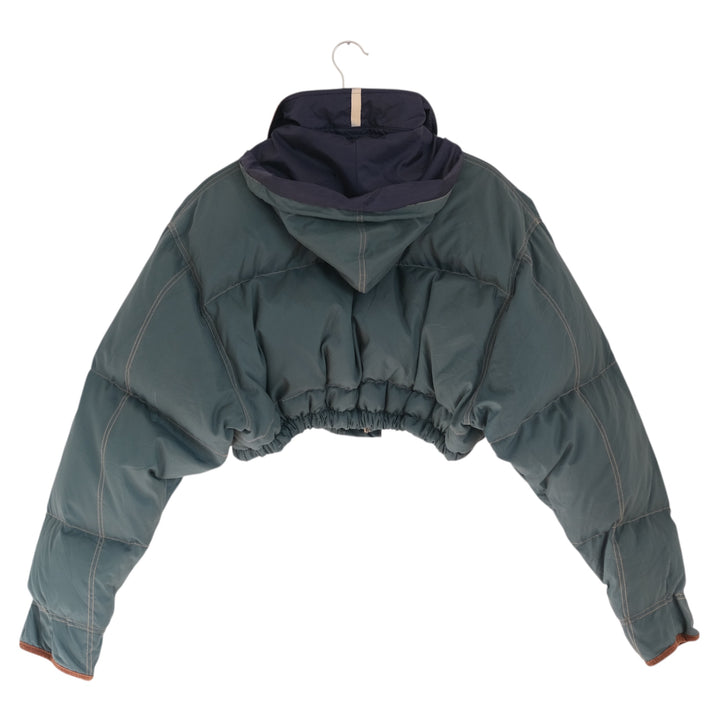 Vintage Pine + Tobacco GAP Upcycled  Cropped Mini  Puffer Jacket