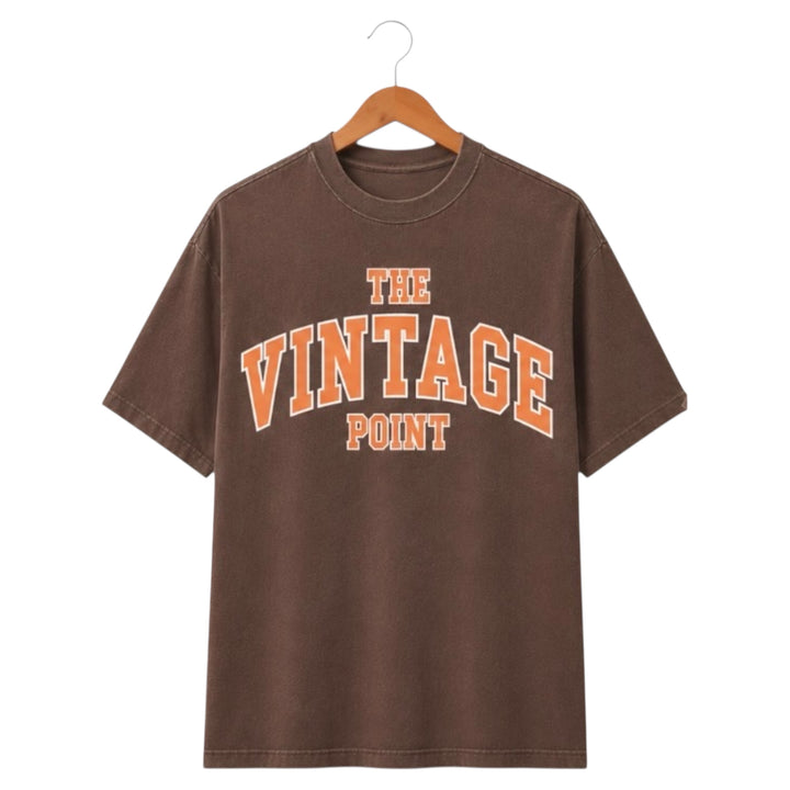 The Vintage Point Washed Cocoa Graphic Tee