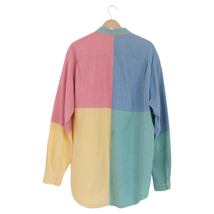 Vintage Colorblock Button-Down Shirt | 2XL