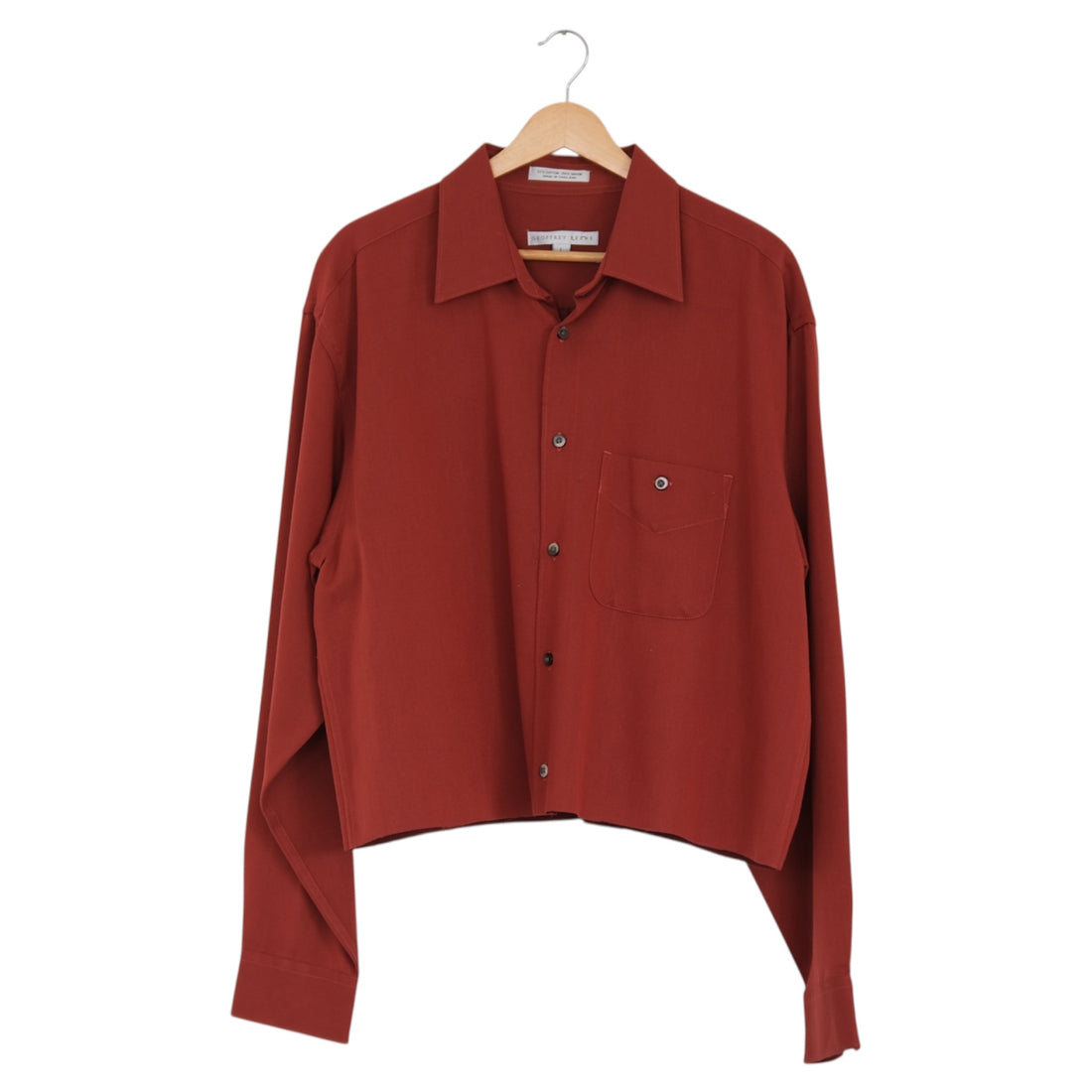 Reworked Rust Button-Front Shirt | Large