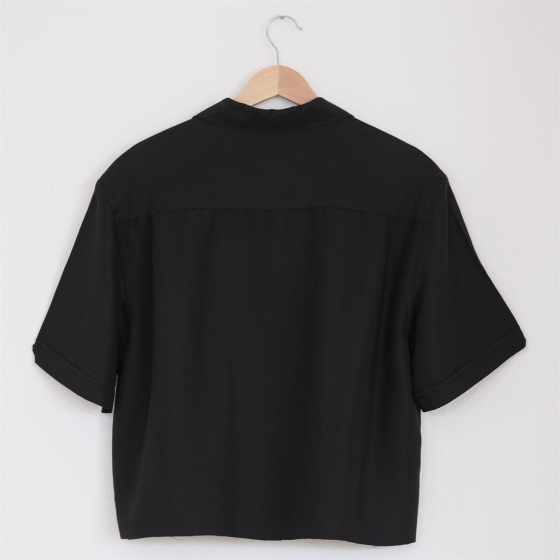 Black Tonal Stripe Button-Front Shirt | Medium