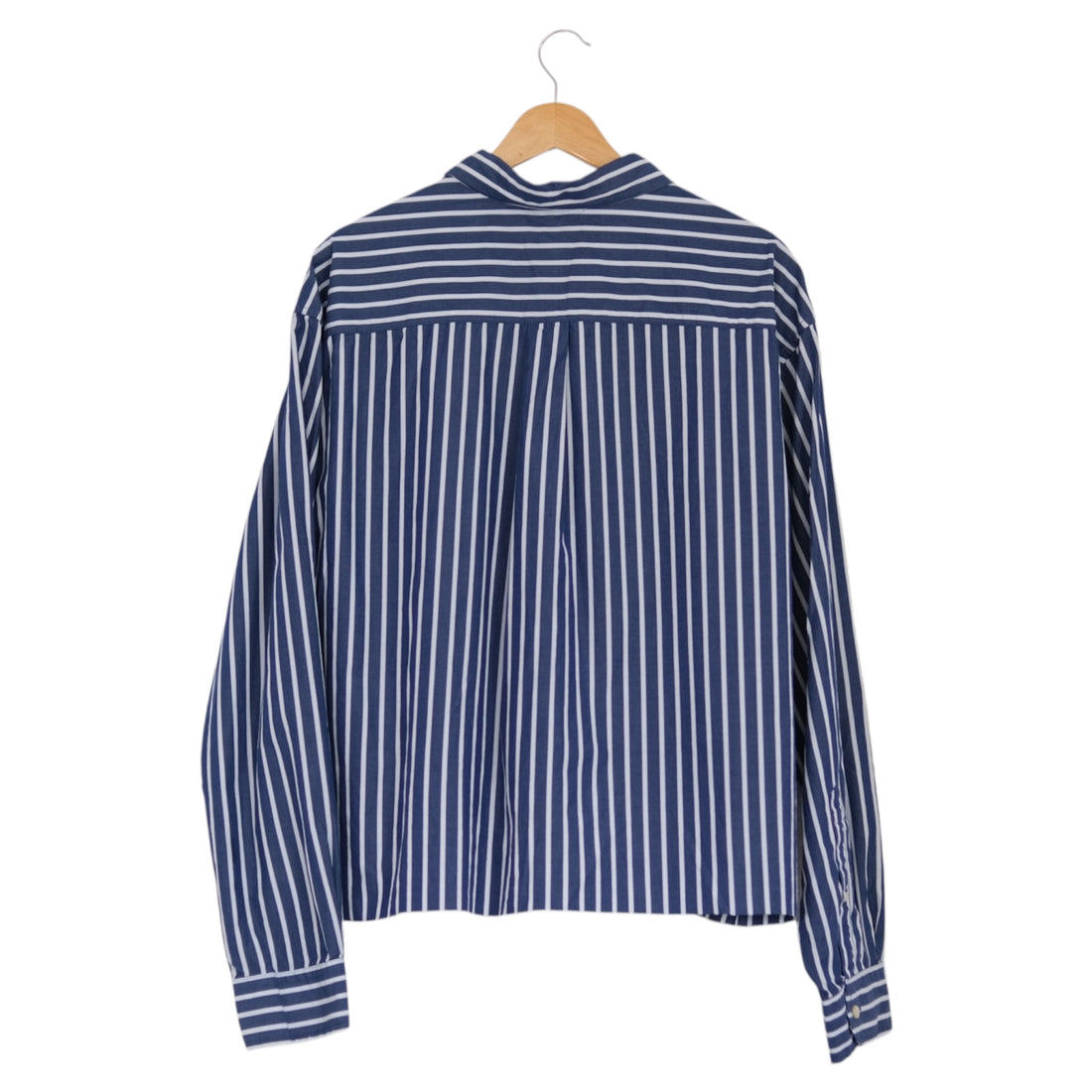 Vintage Navy Stripe Boxy Button-Front Shirt | XL