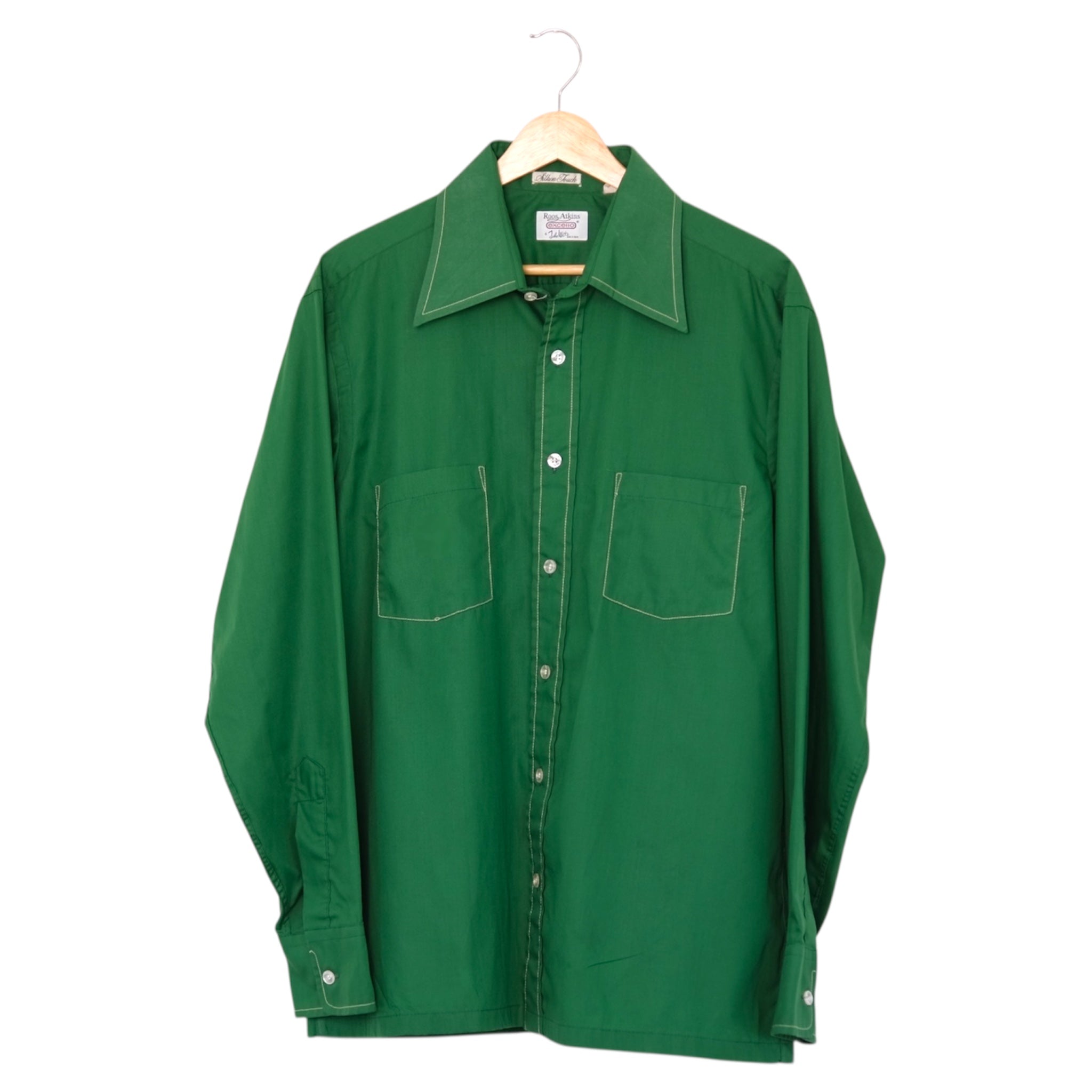 Vintage 70's Ross Atkins Contrast Stitch Button Front Shirt