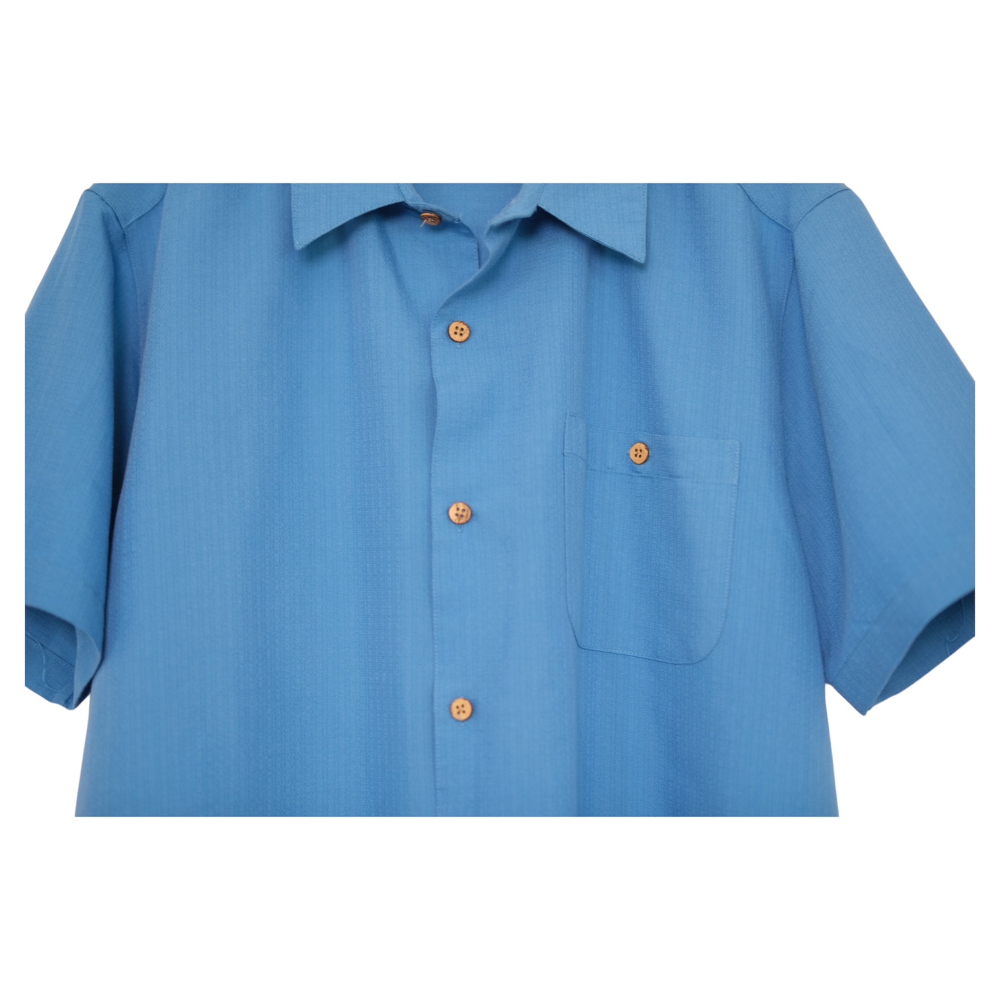 Vintage 90's Island Republic Blue Short Sleeve Button Front Shirt