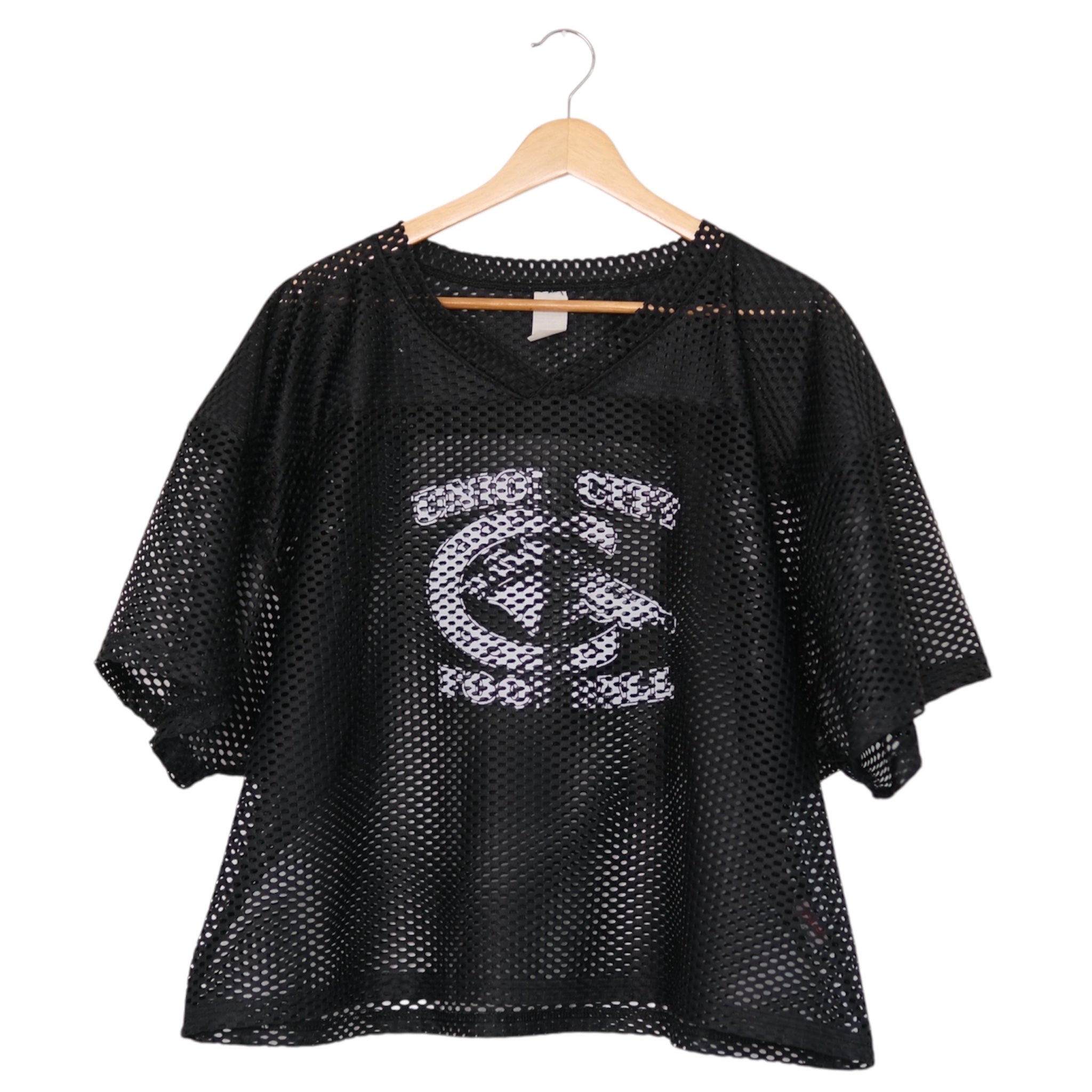 Vintage 90s Crop Mesh Football Jersey  Unisex XL