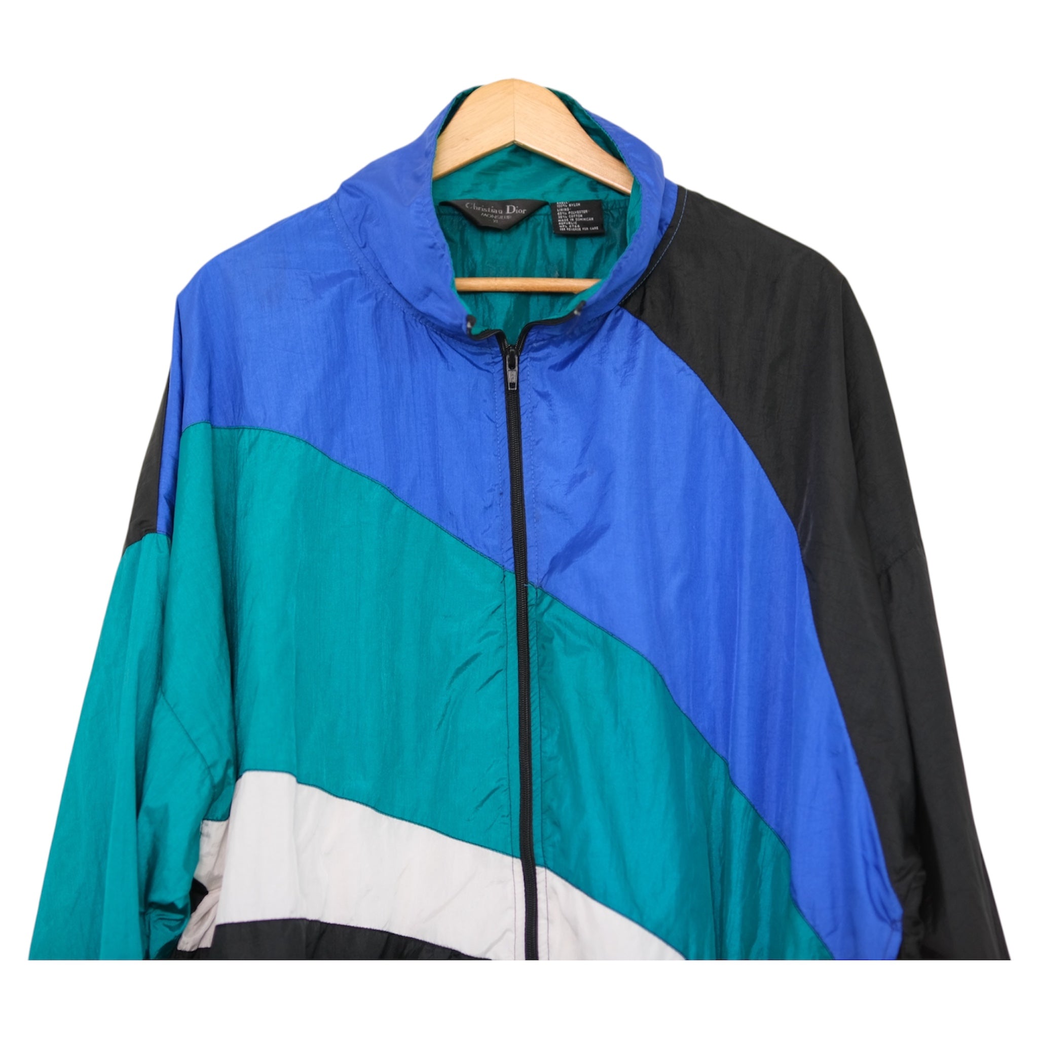 Vintage 90s Christian Dior Colorblock Track Jacket