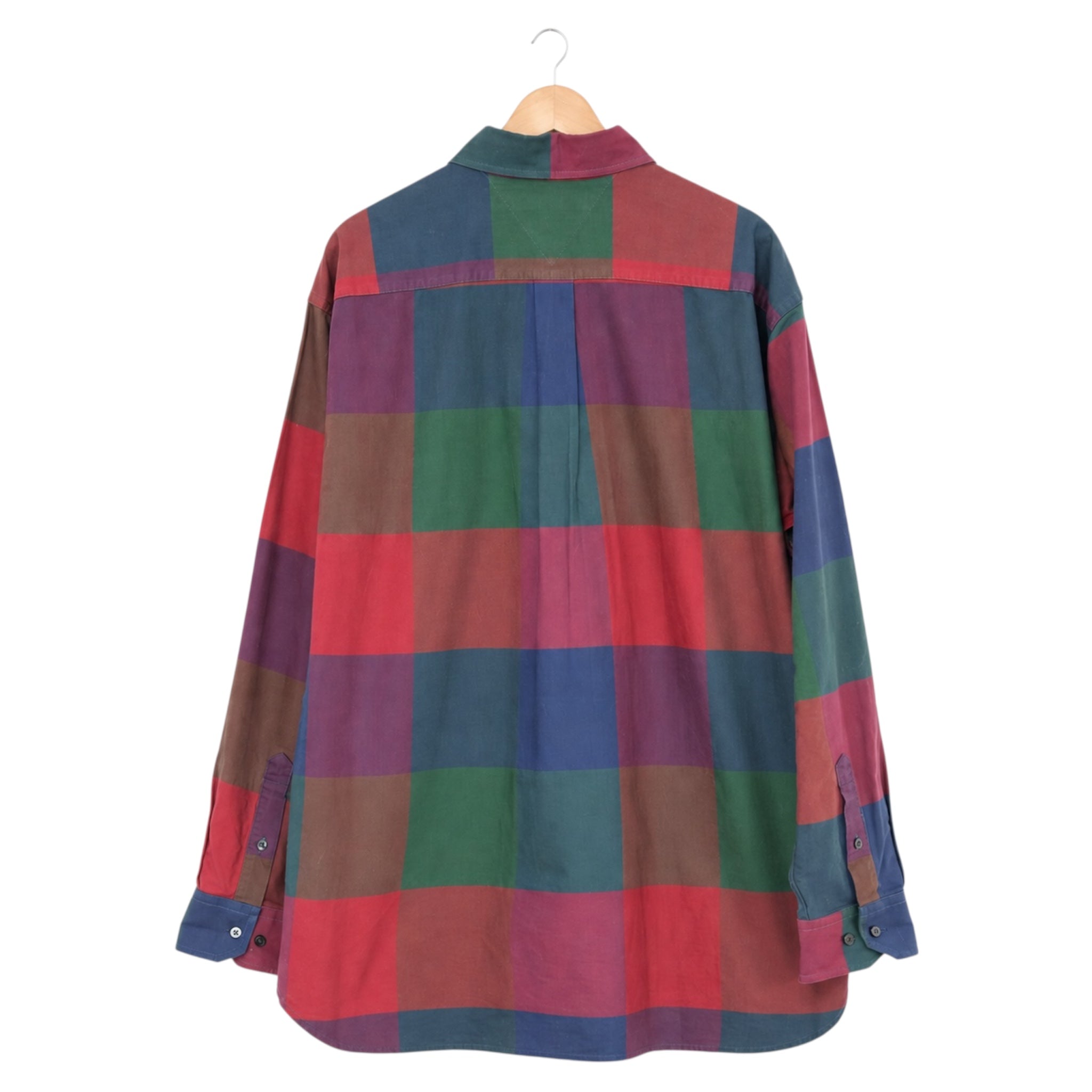 Vintage Tommy Hilfiger Multicolor Plaid Button-Front Shirt | Men’s Large