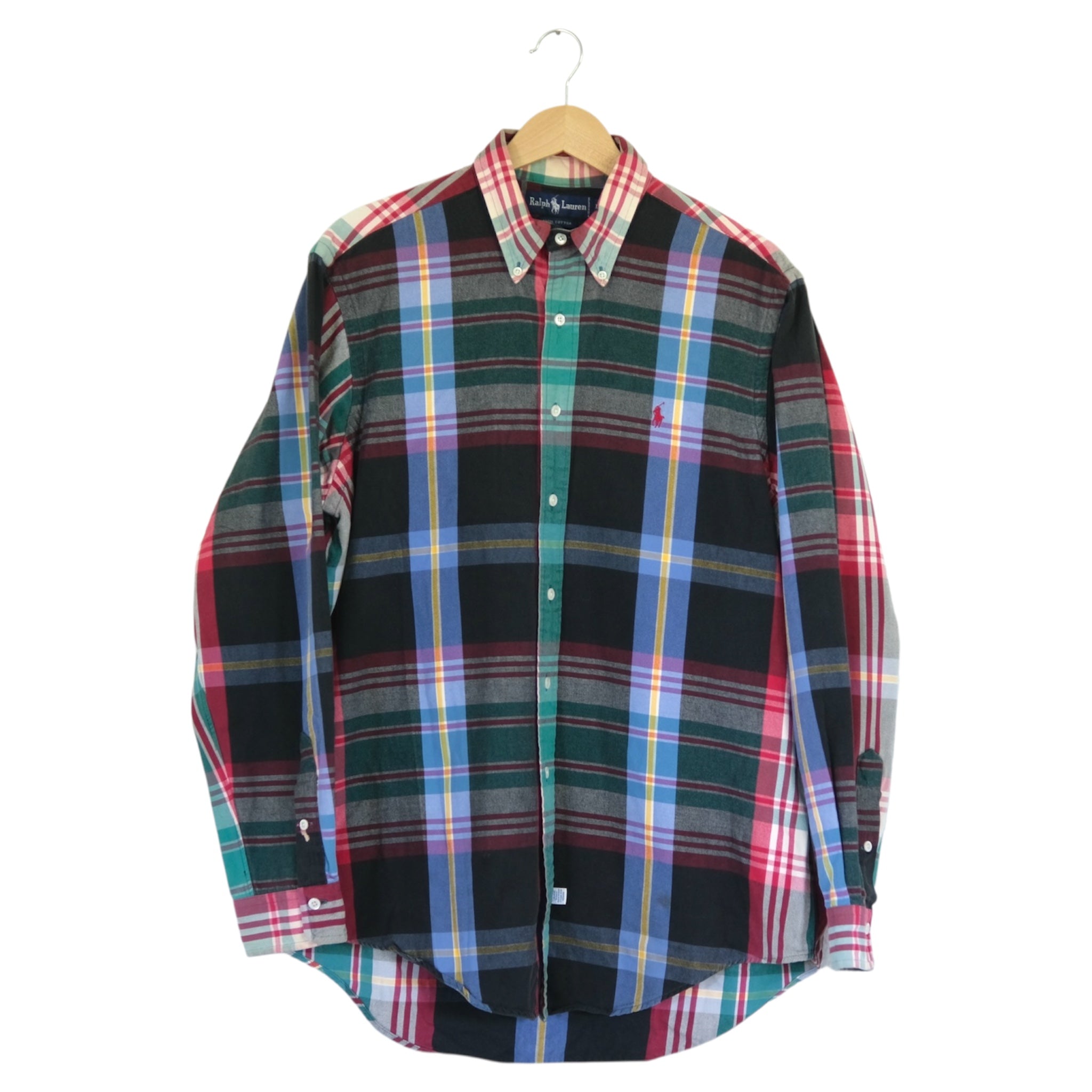 Vintage Ralph Lauren Multicolor Plaid Button-Down Shirt  Mens L