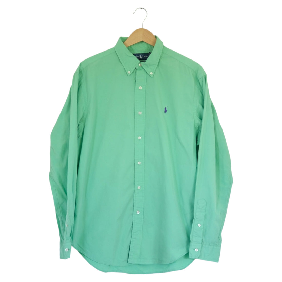 Vintage Ralph Lauren Green Button-Down Shirt Mens L