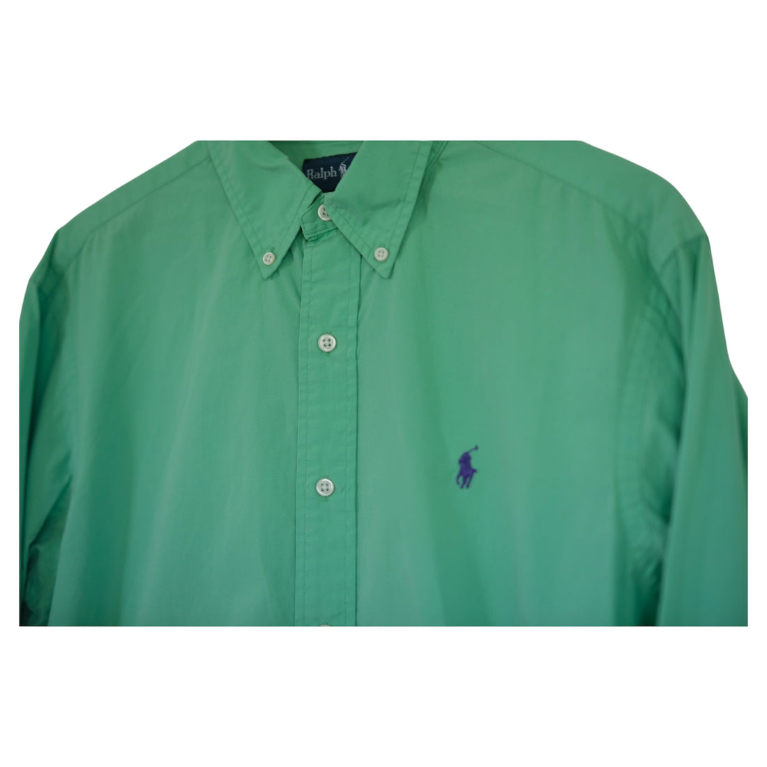 Vintage Ralph Lauren Green Button-Down Shirt Mens L