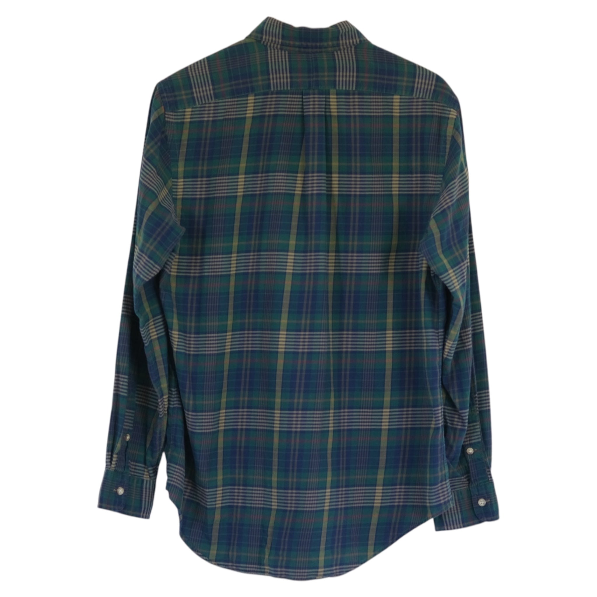 Vintage Ralph Lauren Green & Blue Plaid Button-Down Shirt Size M