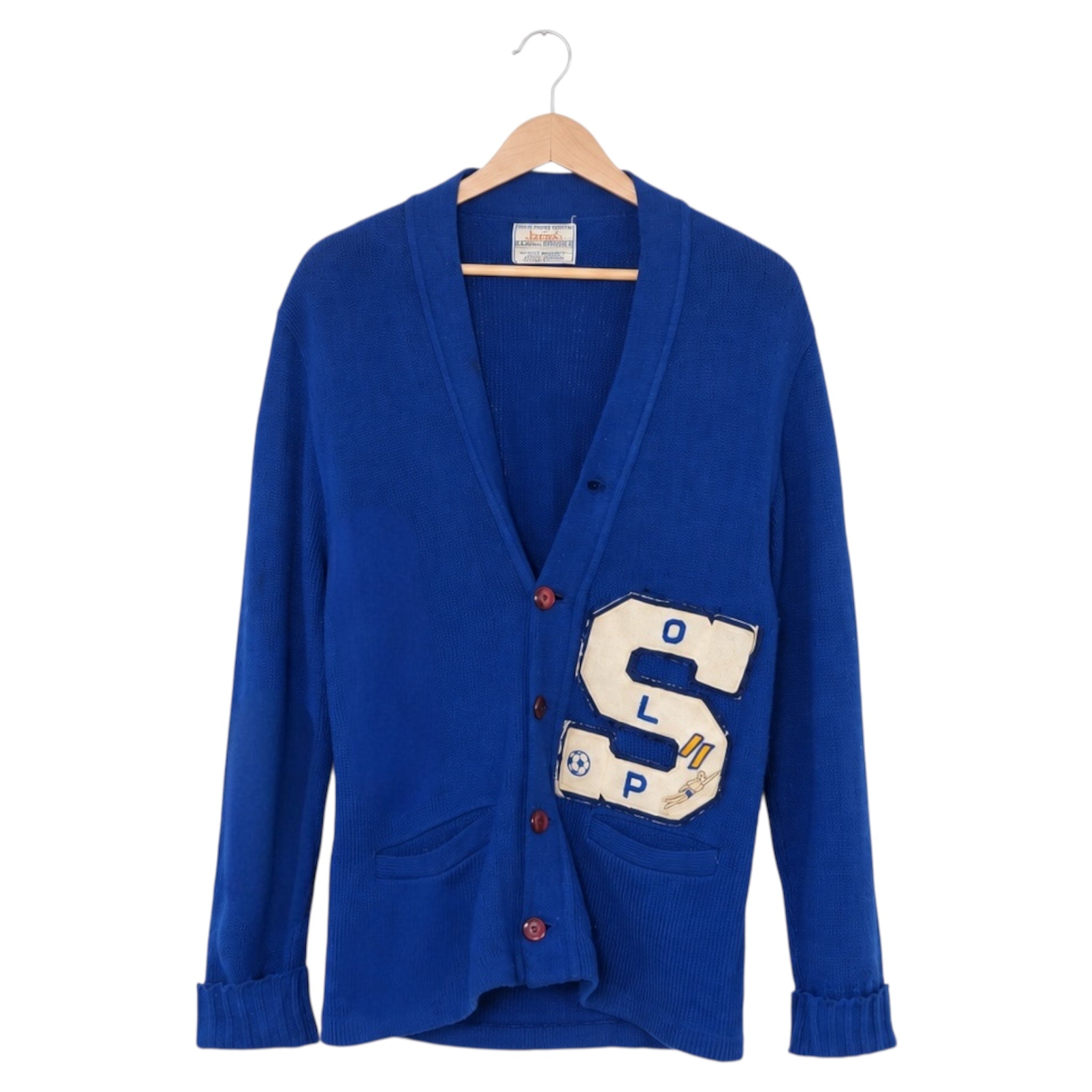 Vintage East-Tenn Blue Letter Patch Cardigan