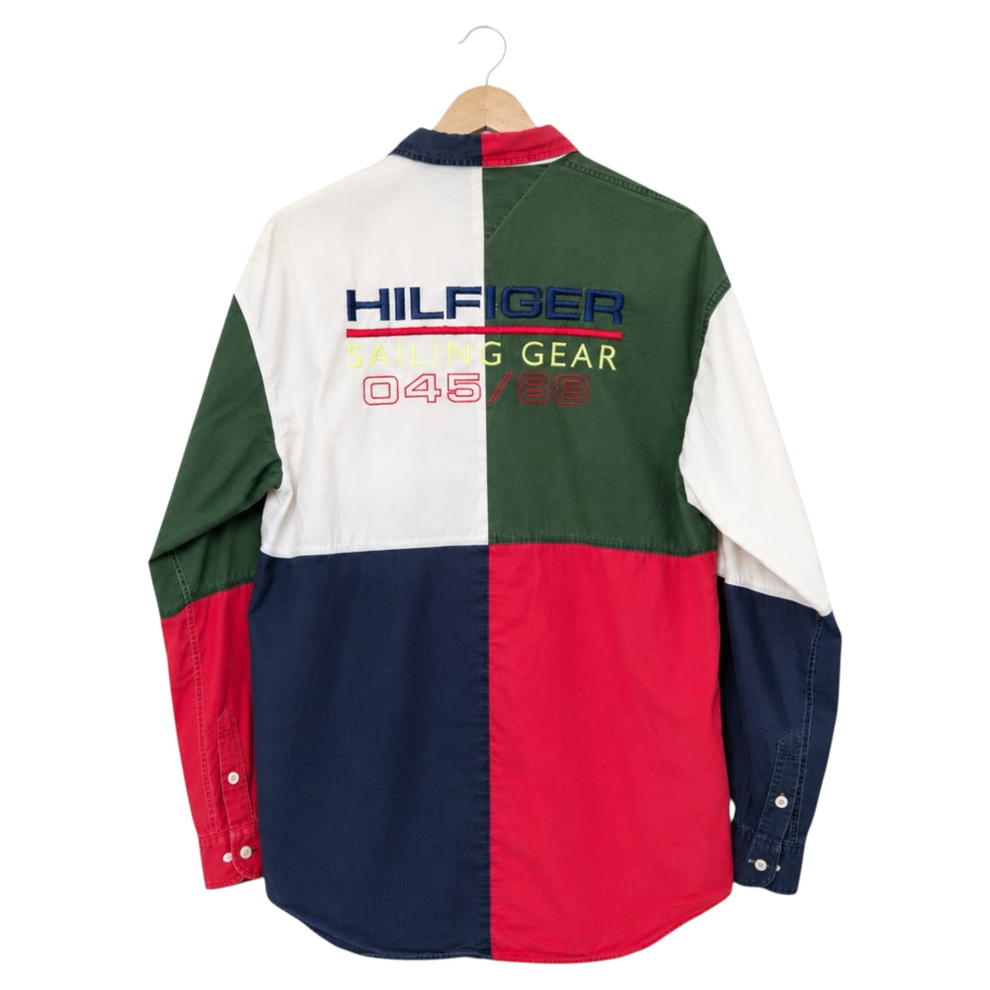 Vintage Tommy Hilfiger Sailing Gear Colorblock Button-Front Shirt