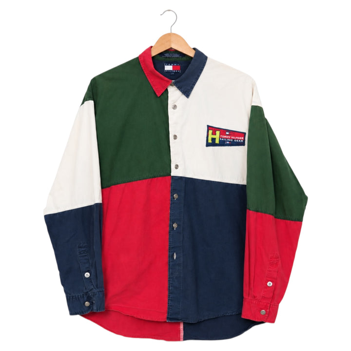 Vintage Tommy Hilfiger Sailing Gear Colorblock Button-Front Shirt