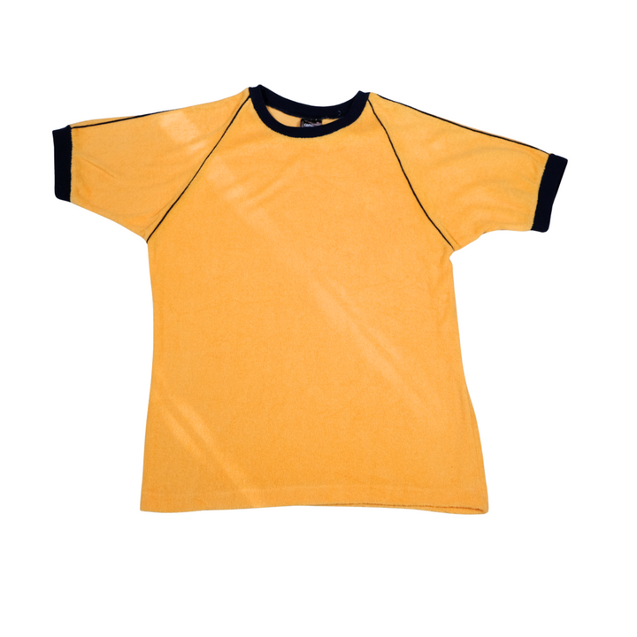 Vintage 70's Yellow Terry Cloth Shirt
